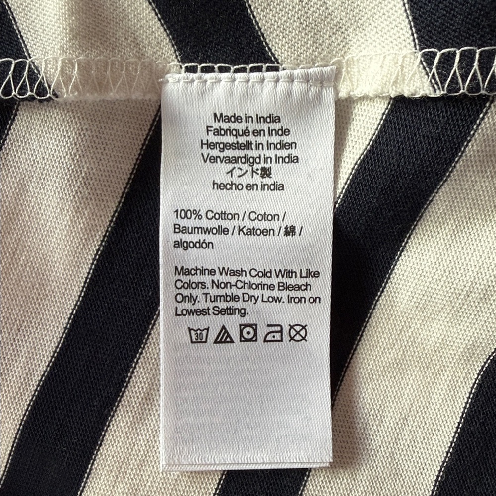J. Crew Navy and White Striped Maxi dress Small NWOT - Picture 7 of 8